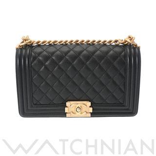 シャネル(CHANEL)の中古 シャネル CHANEL A67086 28番台 レディース ショルダーバッグ ボーイシャネル ブラック /ゴールド金具 グレインドカーフスキン(ショルダーバッグ)