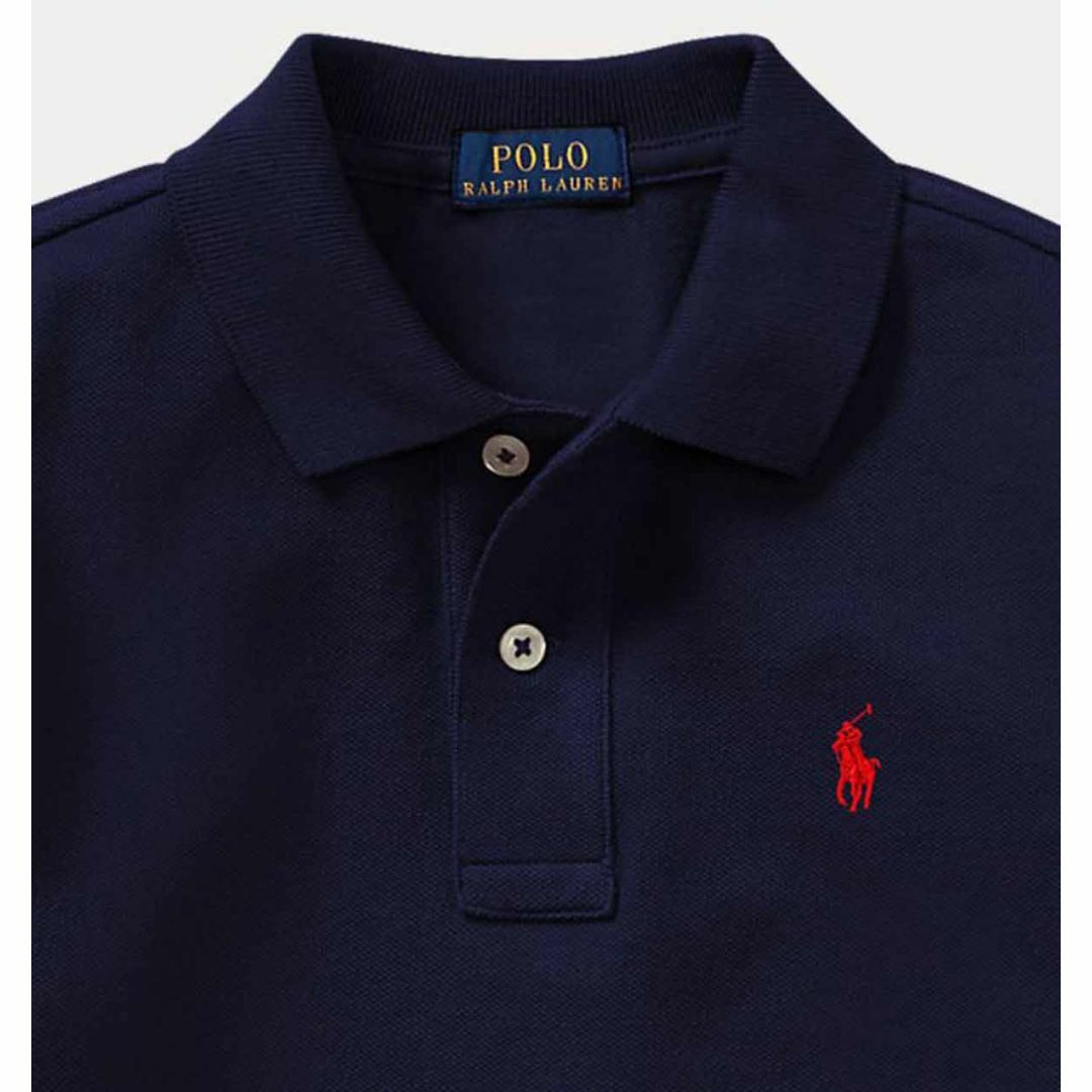 Ralph Lauren(ラルフローレン)の☆新品☆110 ラルフローレン コットンメッシュポロシャツ ネイビー 0521 キッズ/ベビー/マタニティのキッズ服男の子用(90cm~)(Tシャツ/カットソー)の商品写真