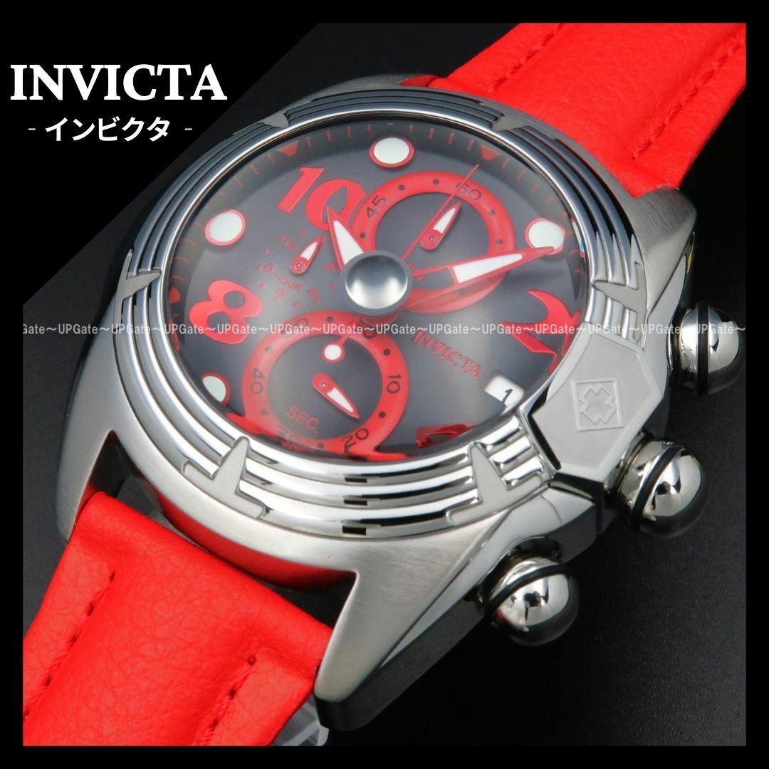 INVICTA(インビクタ)の上品★クロノグラフ★レッド INVICTA Lupah 43878 メンズの時計(腕時計(アナログ))の商品写真