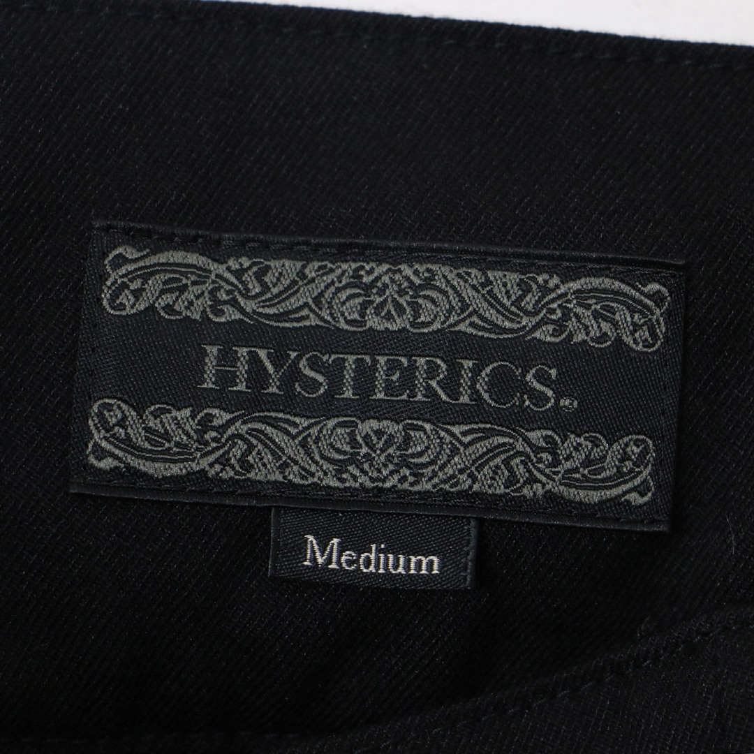 HYSTERIC GLAMOUR(ヒステリックグラマー)のHYSTERIC GLAMOUR ヒステリックグラマー パンツ スラックス ブラック 黒 M ハイウエスト タック テーパードパンツ ツイル生地 ボトムス ズボン 日本製 大人 きれいめ カジュアル【レディース】【中古】 レディースのパンツ(カジュアルパンツ)の商品写真