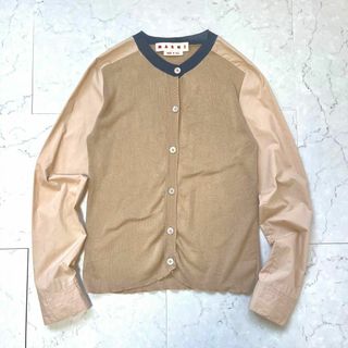 マルニ(Marni)のマルニ イタリア製 春夏 綿コットン ニット ドッキング シャツ カーディガン(シャツ/ブラウス(長袖/七分))