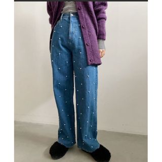 お値下げAmeri vintage SCATTERED PEARL DENIM