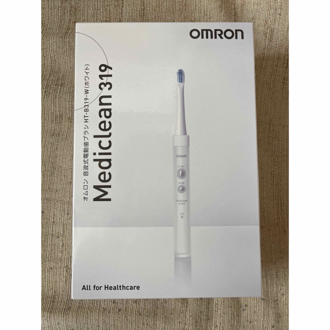 OMRON(オムロン)のOMRON 音波式電動歯ブラシ HT-B319-W スマホ/家電/カメラの美容/健康(電動歯ブラシ)の商品写真
