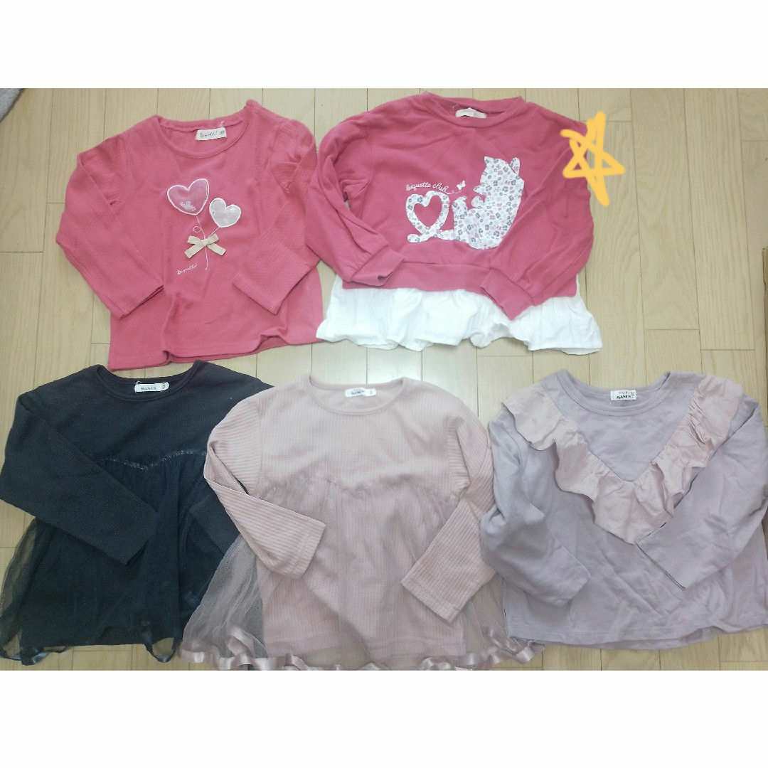 キムラタン(キムラタン)の100サイズ長袖まとめ売り キッズ/ベビー/マタニティのキッズ服女の子用(90cm~)(Tシャツ/カットソー)の商品写真