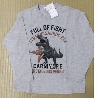 サンカンシオン(3can4on)の期間値下げ新品未使用品 ワールド ｻﾝｶﾝｼｵﾝ 恐竜 長袖Tシャツ 120(Tシャツ/カットソー)