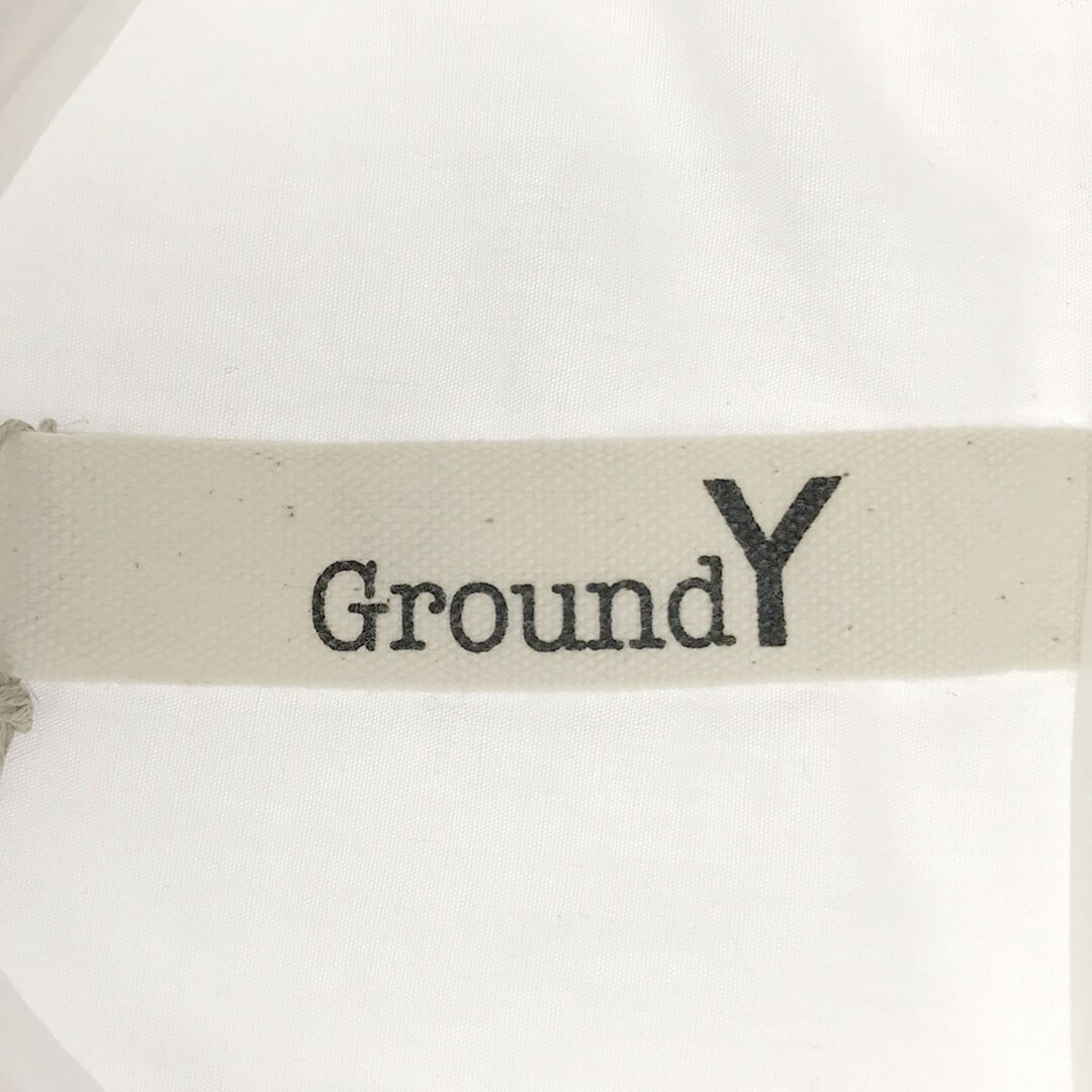 Ground Y グラウンド ワイ Upside Down LOGO Basic Shirt バックプリントブロードシャツ GA-B21-020 ホワイト 3 メンズのトップス(シャツ)の商品写真