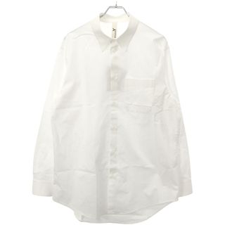 Ground Y グラウンド ワイ Upside Down LOGO Basic Shirt バックプリントブロードシャツ GA-B21-020 ホワイト 3(シャツ)