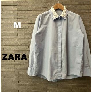 ザラ(ZARA)のザラ ZARA ボリューム シャツ ビッグシルエット ブラウス M 長袖 上着(シャツ/ブラウス(長袖/七分))