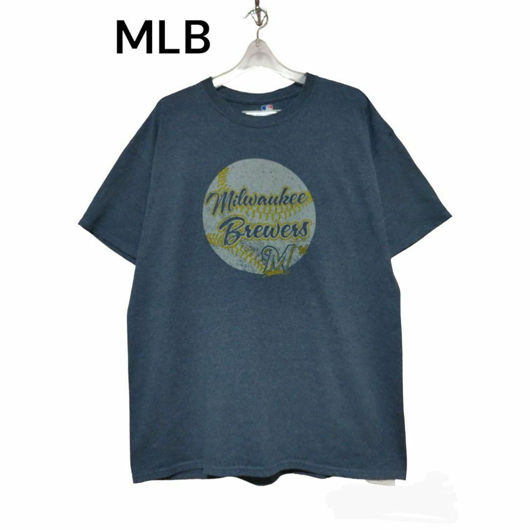 MLB　Milwaukee　ベースボール　Tシャツ　半袖　古着　Brewers メンズのトップス(Tシャツ/カットソー(半袖/袖なし))の商品写真