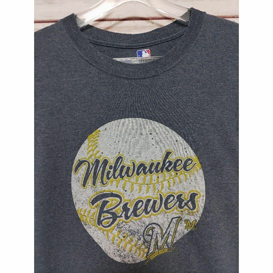 MLB　Milwaukee　ベースボール　Tシャツ　半袖　古着　Brewers メンズのトップス(Tシャツ/カットソー(半袖/袖なし))の商品写真