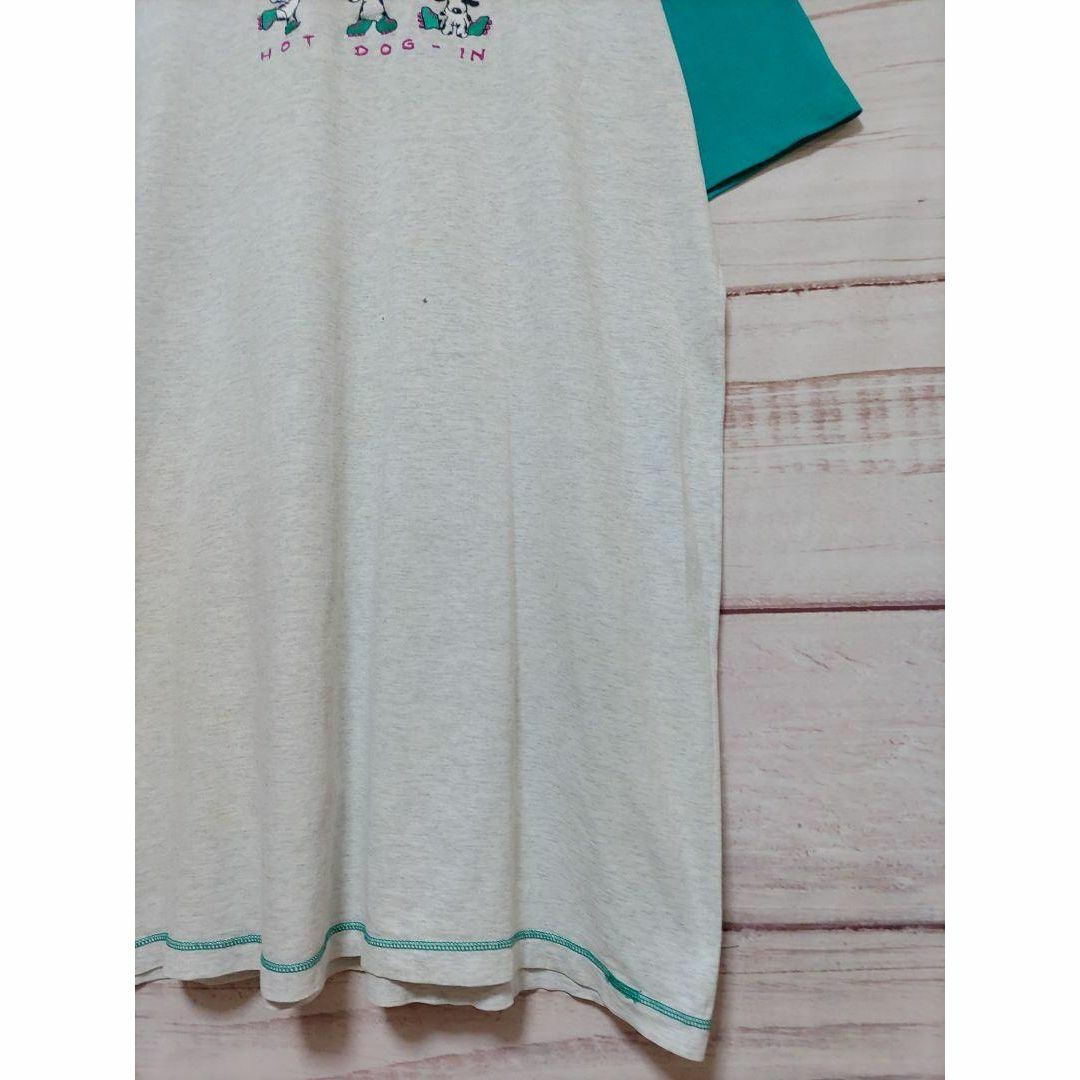 Milaca　USA製　80s~90s　Tシャツワンピ　犬　古着　半袖 レディースのトップス(Tシャツ(半袖/袖なし))の商品写真