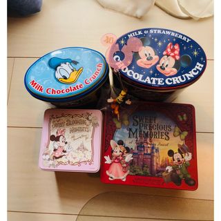 ディズニー(Disney)のディズニー缶（缶のみ）と40周年キーホルダー(キャラクターグッズ)