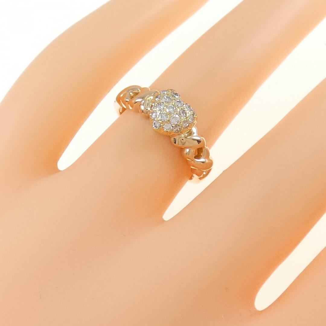 K18PG/K18YG ハート ダイヤモンド リング 0.25CT レディースのアクセサリー(リング(指輪))の商品写真