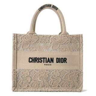 ディオール(Dior)のクリスチャン・ディオール ハンドバッグ ブックトート スモール レースキャンバス M1265ZSEL(トートバッグ)