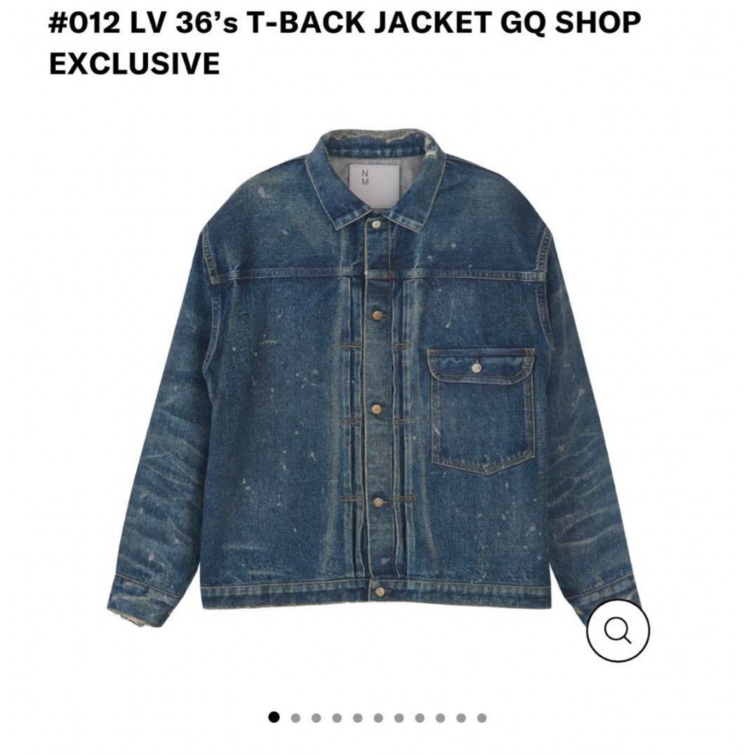  LV 36’s T-BACK JACKET GQ SHOP EXCLUSIVE メンズのジャケット/アウター(Gジャン/デニムジャケット)の商品写真