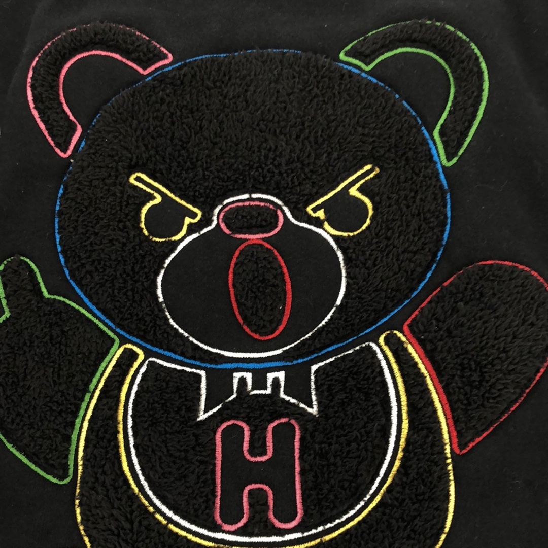 HYSTERIC GLAMOUR(ヒステリックグラマー)のHYSTERIC GLAMOUR ヒステリックグラマー HYS BEAR刺繍オーバーサイズスウェットトレーナー ブラック F 01203CS04 レディースのトップス(トレーナー/スウェット)の商品写真