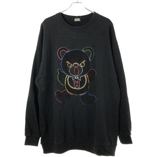 ヒステリックグラマー(HYSTERIC GLAMOUR)のHYSTERIC GLAMOUR ヒステリックグラマー HYS BEAR刺繍オーバーサイズスウェットトレーナー ブラック F 01203CS04(トレーナー/スウェット)