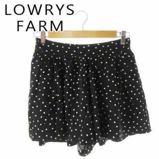 ローリーズファーム(LOWRYS FARM)のローリーズファーム パンツ キュロット ドット F 黒 211118AO14A(ショートパンツ)