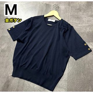 ピエールバルマン(Pierre Balmain)の【美品】PIERRE BALMAIN ピエールバルマン 金ボタン カットソー(カットソー(半袖/袖なし))