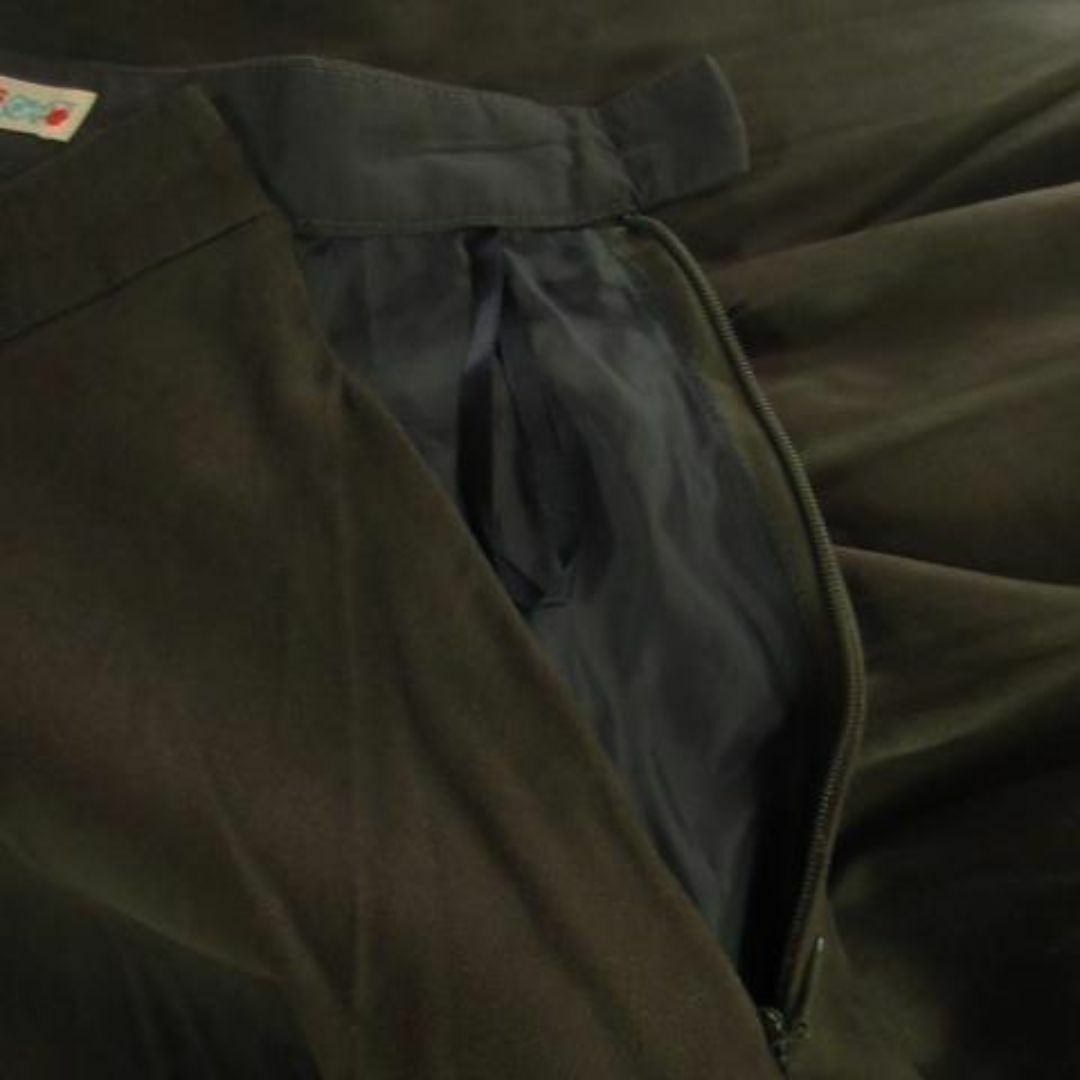 ビームスハート スカート フレア フェイクスエード 緑 211119AH19A レディースのスカート(ミニスカート)の商品写真
