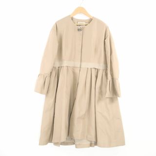 フォクシー(FOXEY)の美品 FOXEY BOUTIQUE フォクシー スプリングコート S 絹100％ シフォン ロング シルク レディース AT210W1 (ロングコート)