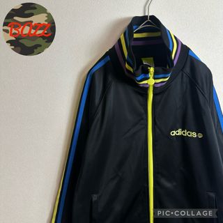 アディダス(adidas)の【あのちゃん着用色違い】アディダスネオ　ジャージ　Mサイズ　リブラインブラック黒(ジャージ)