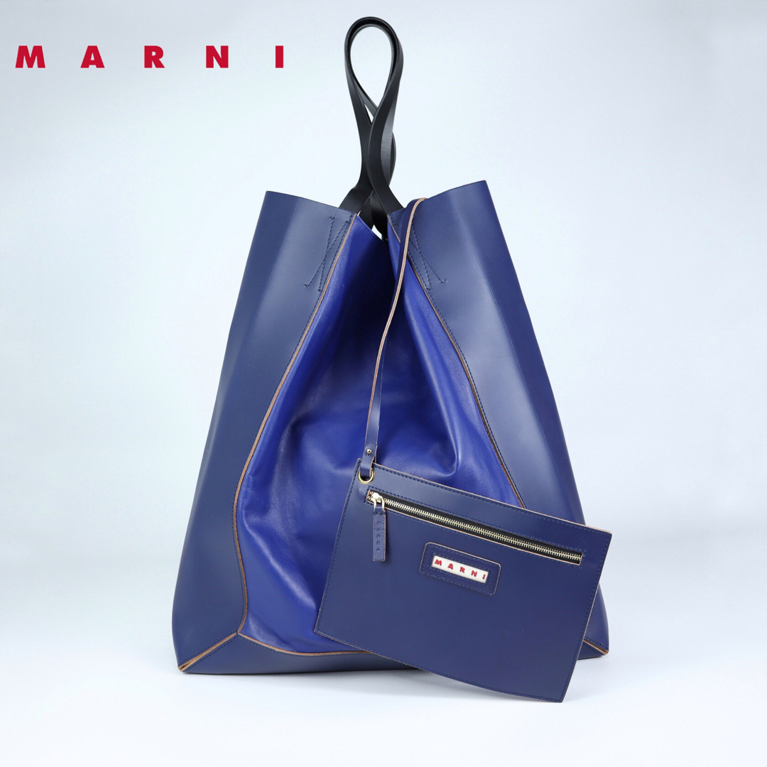 MARNI - 2018 新品 MARNI マルニ 特大 トートバッグ 本革 MARNI - 2018 新品 MARNI マルニ 特大 トートバッグ 本革