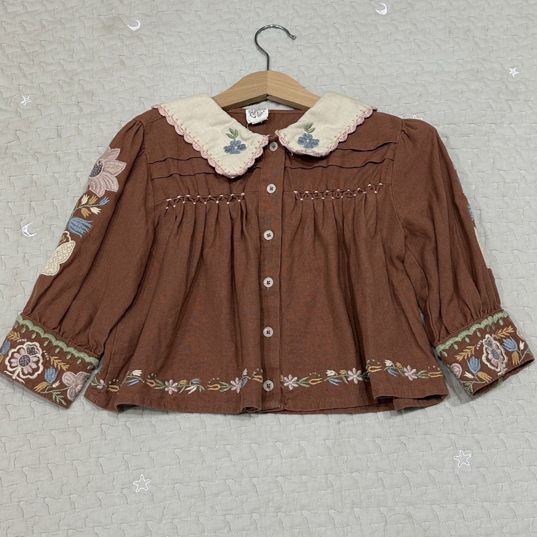 Caramel baby&child (キャラメルベビー&チャイルド)のApolina 刺繍ブラウス　BETTE BLOUSE 3-5y キッズ/ベビー/マタニティのキッズ服女の子用(90cm~)(ブラウス)の商品写真