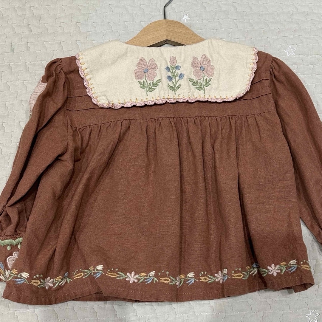 Caramel baby&child (キャラメルベビー&チャイルド)のApolina 刺繍ブラウス　BETTE BLOUSE 3-5y キッズ/ベビー/マタニティのキッズ服女の子用(90cm~)(ブラウス)の商品写真