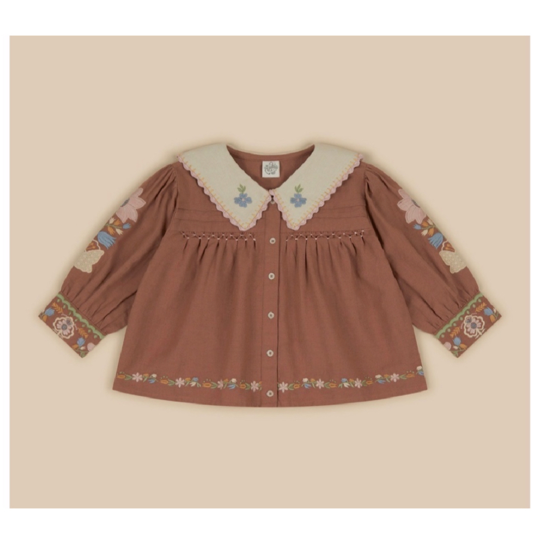 Caramel baby&child (キャラメルベビー&チャイルド)のApolina 刺繍ブラウス　BETTE BLOUSE 3-5y キッズ/ベビー/マタニティのキッズ服女の子用(90cm~)(ブラウス)の商品写真