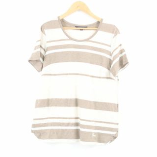 バーバリー(BURBERRY)の美品 BURBERRY バーバリー Tシャツ M リヨセル コットン ボーダー 薄手 レディース AT251A30 (Tシャツ(半袖/袖なし))