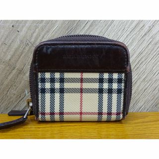 バーバリー(BURBERRY)のK渋114/ BURBERRY 小銭入 ノバチェック レザー キャンバス(コインケース)