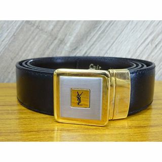 イヴサンローラン(Yves Saint Laurent)のK静053/ YSL イブサンローラン ベルト ブラック メンズ(ベルト)