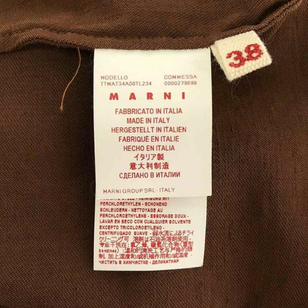 Marni(マルニ)のMARNI / マルニ | ノースリーブ ティアード フレア チュニック ブラウス | 38 | ブラウン | レディース レディースのトップス(シャツ/ブラウス(半袖/袖なし))の商品写真