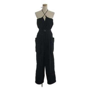 ドリスヴァンノッテン(DRIES VAN NOTEN)のDRIES VAN NOTEN / ドリスヴァンノッテン | 2019SS | Twill Convertible Cargo jumpsuit ジャンプスーツ | 34 | ブラック | レディース(サロペット/オーバーオール)