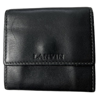 LANVIN - LANVIN ランバン　コインケース　小銭入れ　シンプル　ブラック　黒