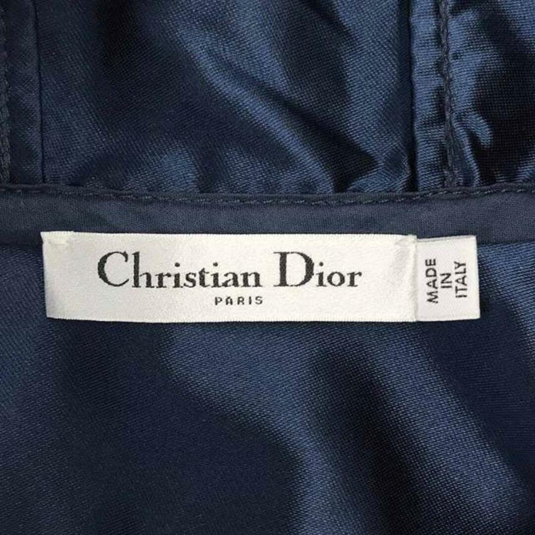 【美品】  Christian Dior / クリスチャンディオール | バックロゴ ハーフジップ フーデッドワンピース | 34 | ネイビー/レッド/シルバー | レディース レディースのワンピース(ひざ丈ワンピース)の商品写真