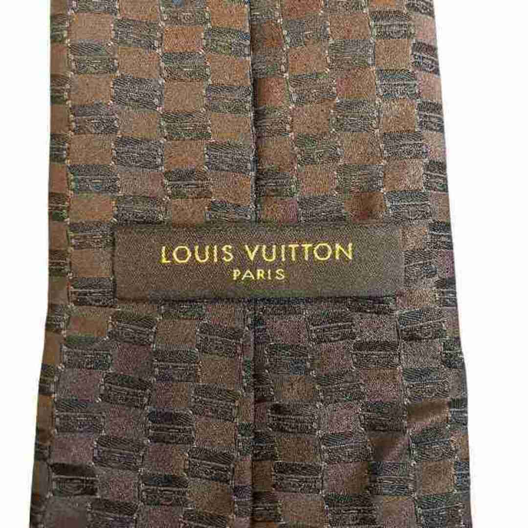 LOUIS VUITTON(ルイヴィトン)のルイヴィトン ネクタイ トランク柄 シルク イタリア製 レギュラータイ 茶 メンズのファッション小物(ネクタイ)の商品写真