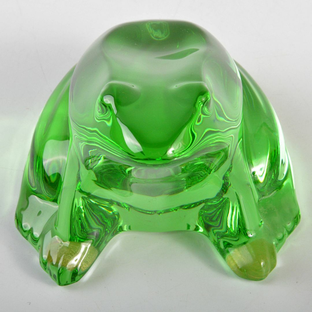 美品】【光の造形】バカラ Baccarat カエル 置物 ペーパー