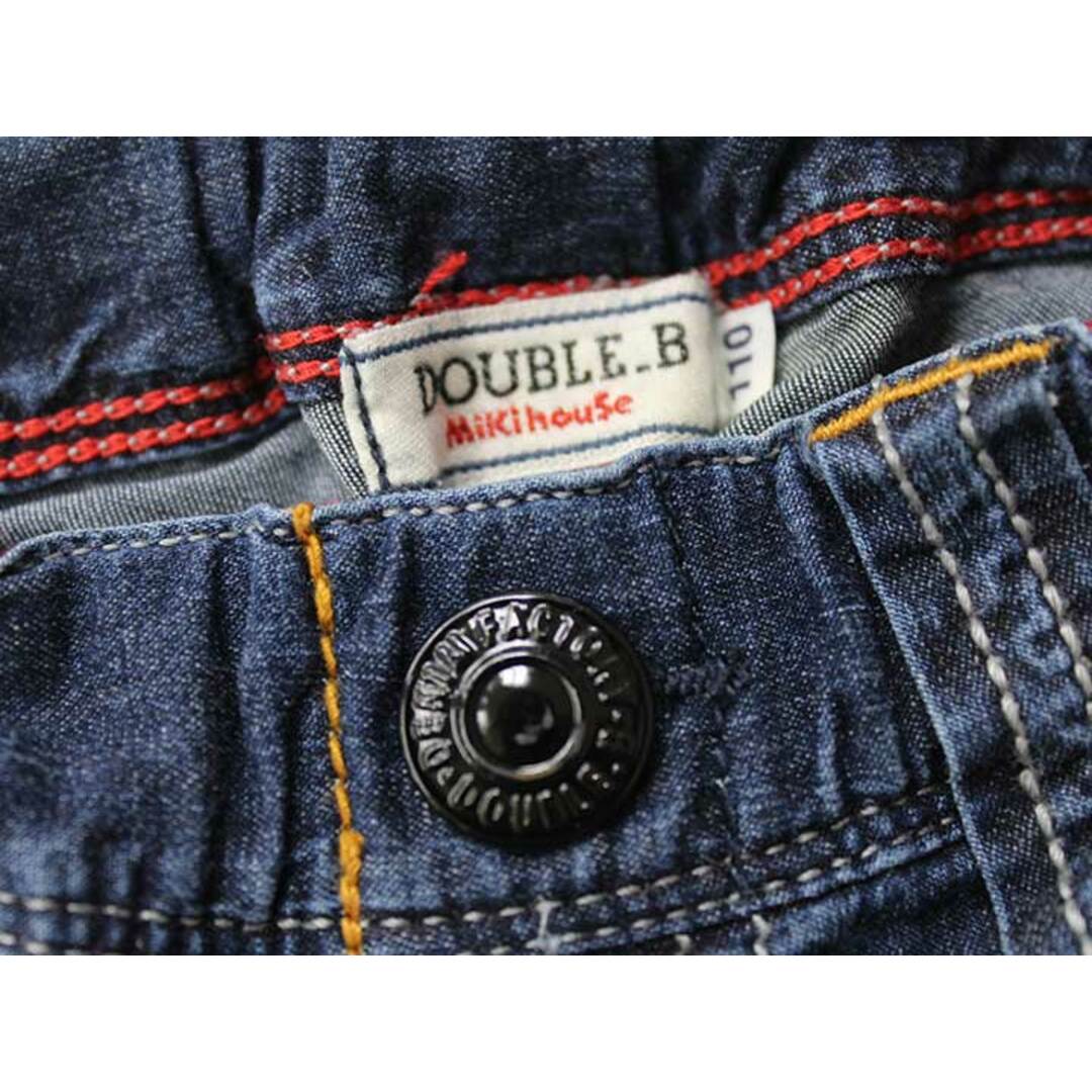 DOUBLE.B(ダブルビー)の【春夏物 新入荷!】▽ミキハウスダブルB/MIKIHOUSE DOUBLE.B▽110cm 半端丈パンツ インディゴ×マルチカラー【中古】子供服 キッズ kids 男の子 春夏秋 bottoms 033042 キッズ/ベビー/マタニティのキッズ服女の子用(90cm~)(パンツ/スパッツ)の商品写真