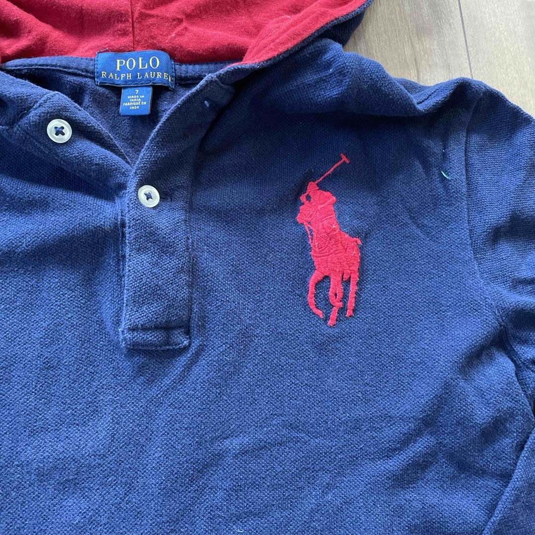 POLO RALPH LAUREN(ポロラルフローレン)のラルフローレンフード付きロンT キッズ/ベビー/マタニティのキッズ服男の子用(90cm~)(Tシャツ/カットソー)の商品写真