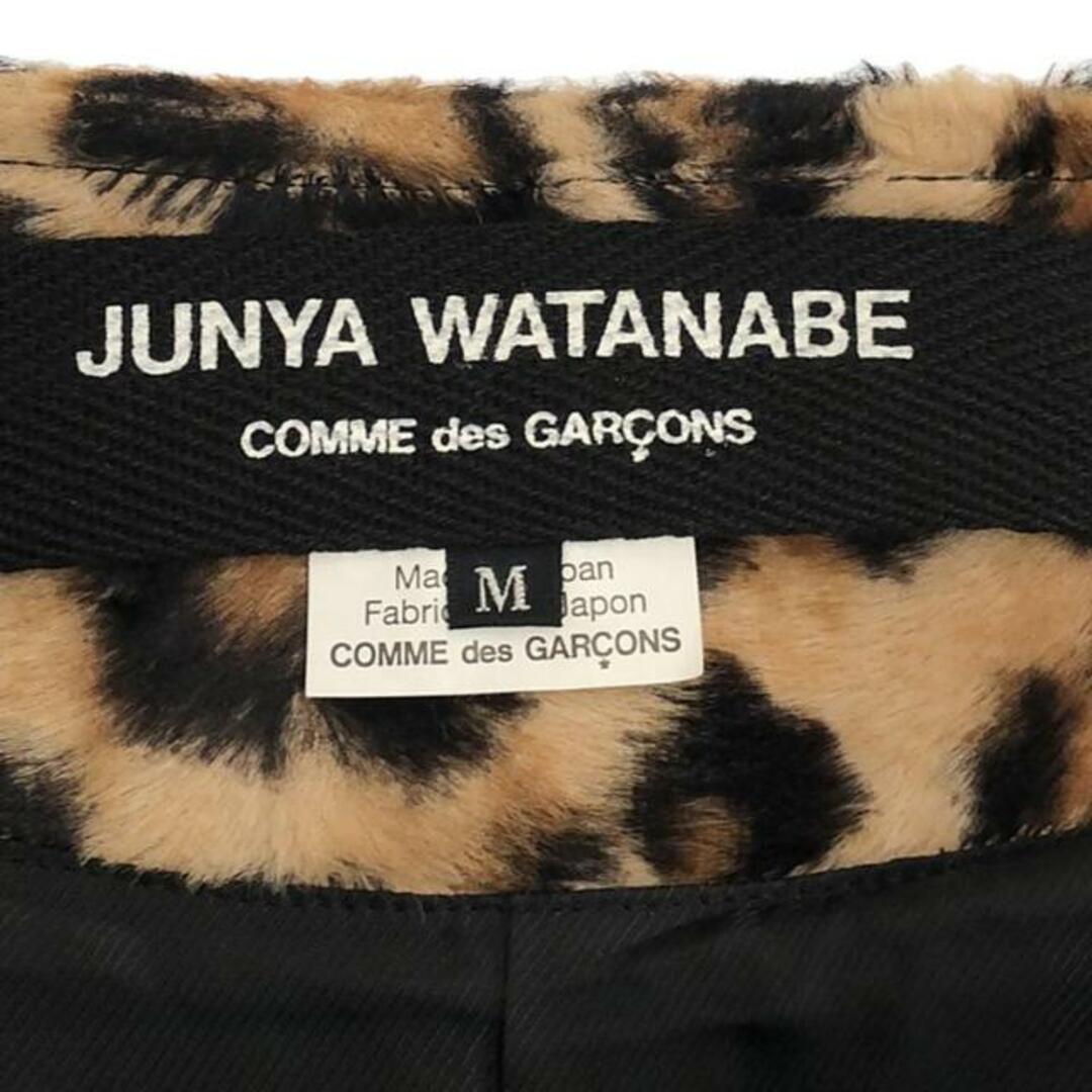【美品】  JUNYA WATANABE COMME des GARCONS / ジュンヤワタナベ | 2017AW | 二次元 レオパード ノーカラーコート | M | ベージュ/ブラック | レディース レディースのジャケット/アウター(その他)の商品写真