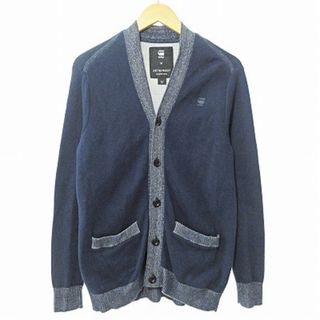 ジースター(G-STAR RAW)のジースターロウ RAW カーディガン 長袖 コットン ニット ネイビー 紺 M(カーディガン)