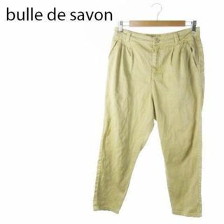 ビュルデサボン(bulle de savon)のビュルデサボン パンツ テーパード リネン S ベージュ 211216AO1A(カジュアルパンツ)