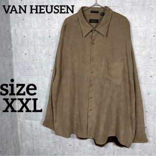 ヴィンテージ(VINTAGE)のVan Heusenスェードシャツブラウン美品(シャツ)