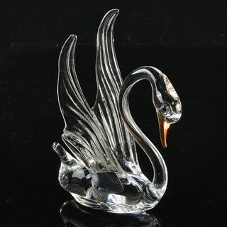 バカラ(Baccarat)のBaccarat　バカラ　クリスタルガラス　白鳥　スワン　置物　V　R6982(ガラス)