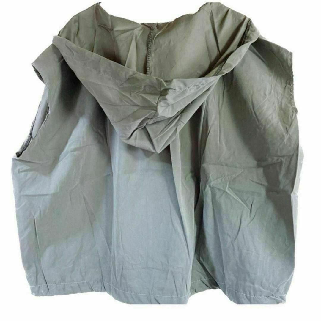 フードベスト パーカー ゆったり 韓国 秋物 メンズのジャケット/アウター(その他)の商品写真