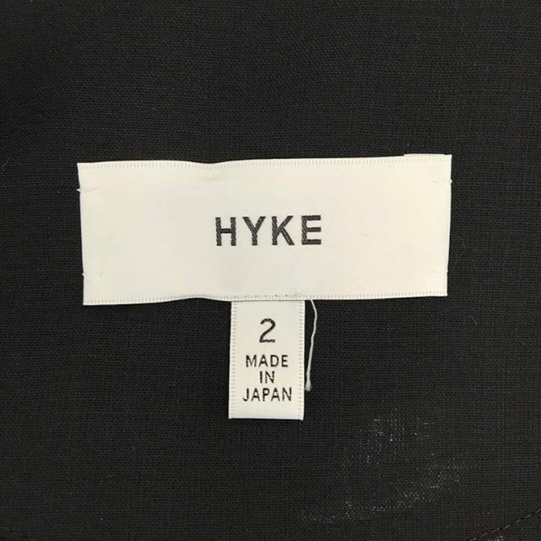 HYKE(ハイク)のHYKE / ハイク | 2021SS | W/P VOILE MEDICAL GOWN ウール ポリエステル ボイル メディカル ガウンコート | 2 | ブラック | レディース レディースのジャケット/アウター(その他)の商品写真