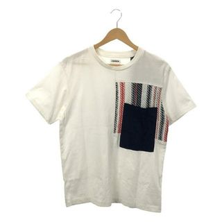 コーヘン(COOHEM)のCoohem / コーヘン | SUMMER STRIPE TWEED T-SHIRT ニット切替 ポケットTシャツ | M | ホワイト | メンズ(Tシャツ/カットソー(半袖/袖なし))