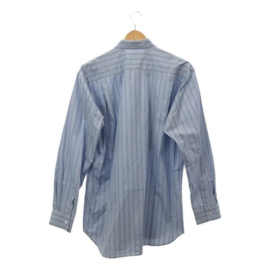 COMME des GARCONS SHIRT(コムデギャルソンシャツ)のCOMME des GARCONS SHIRT / コムデギャルソンシャツ | ナンバリングパッチ ストライプシャツ | L | ブルー | メンズ メンズのトップス(Tシャツ/カットソー(七分/長袖))の商品写真